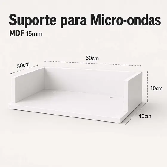 Suporte Microondas e Impressora 100% Mdf Já Vai Montado