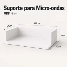 Suporte Microondas e Impressora 100% Mdf Já Vai Montado