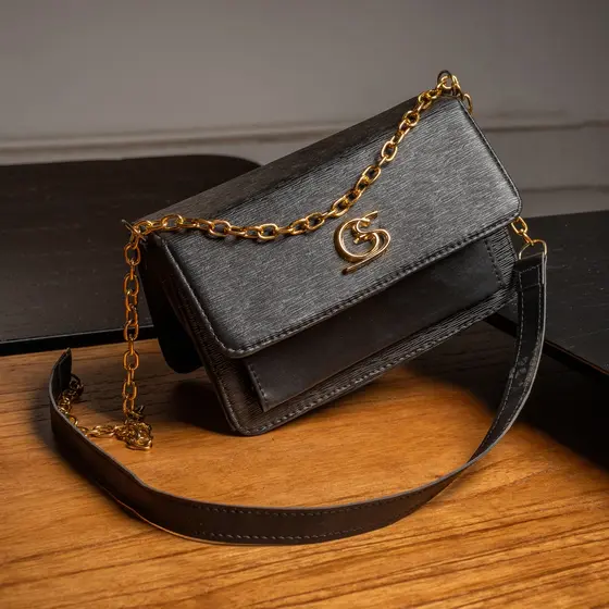 Bolsa Feminina Le Boy Anjik Pequena, Elegante, Luxuosa, Dia a Dia, Festa, Passeio,4 Bolsos,Corrente,Magnético.Gaby Show