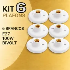 Plafon Luminária Plafonier Redondo para Lâmpada E27 Bivolt 110/220V – Uso em Teto ou Parede com Acabamento Clean