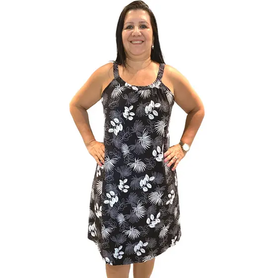 Vestido Plus Size Feminino com Alcinha Soltinho Versátil Veste até 50
