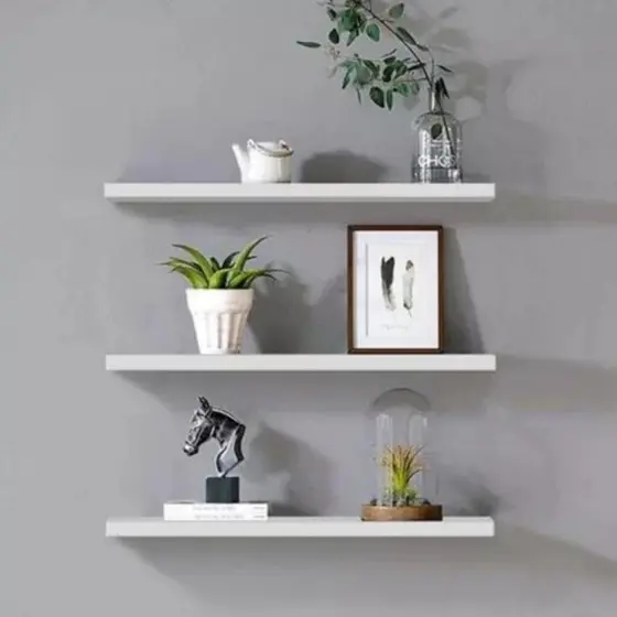 Prateleiras 30cm Branco MDF Nichos Sala Quarto Cozinha Banheiro