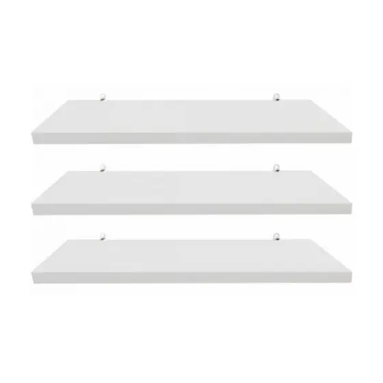 Kit 3 Prateleiras 50cm 15cm de Largura Branco MDF Nichos Decoração Sala Quarto Cozinha Banheiro