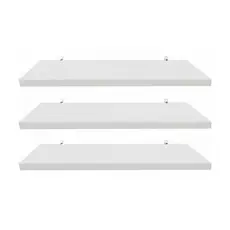 Kit 03 Prateleiras 20cm Branco MDF Nichos Sala Quarto Cozinha Banheiro