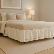 SAIA PARA CAMA BOX KING SIZE PERCAL 180 FIOS DETALHE EM PONTO PALITO