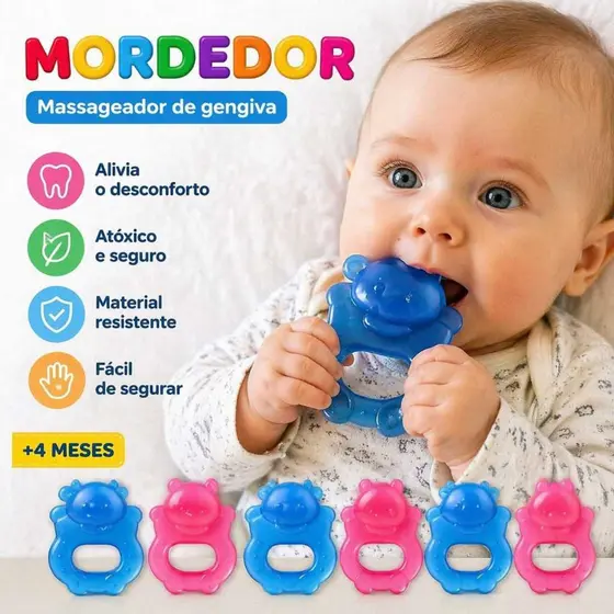 Mordedor Massageador Para Bebê Ultra Macio