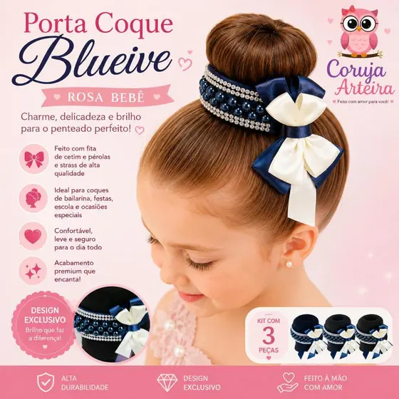 porta coque ginástica rítmica AZUL BLUIVE