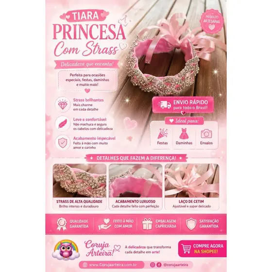 Acessorios infantil Porta Coque Joyce