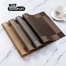 KIT 4 e 6 Jogo Americano Sousplat Mesa Posta Jantar Contém Jogo de Mesa Design
