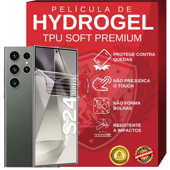 Película de Hidrogel para Samsung Galaxy – Compatível com Linhas A, S, M, Note, Ultra, Plus e FE