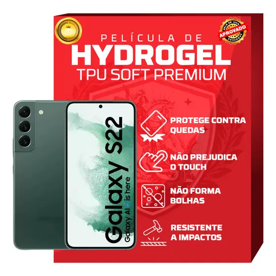 Película Hidrogel HD Premium Samsung Galaxy S22 Plus FE Ultra Alta Proteção