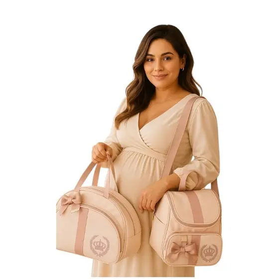 Mochila Bolsa Bebê Dupla Infantil: Menino & Menina - Alça Removível | Escolar & Passei