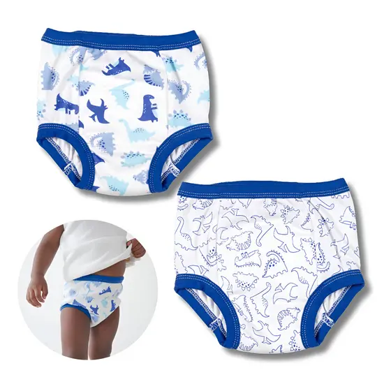 Kit 2 Cueca e  Calcinha Desfralde C/ Forro Higiene Algodão Buba