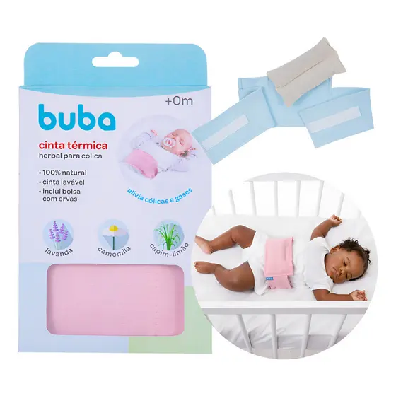 Cinta Térmica Herbal Bolsa Alívio Cólica Gases Bebê Buba