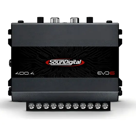 Módulo Amplificador Digital Automotivo SD400.4 SounDigital EVO6 400w RMS 4 Ohms Original
