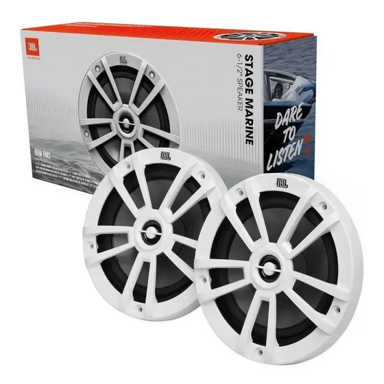 alto falantes jbl barco lancha 6,5 polegadas 120w rms par stage marine