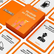 Jogo de Cartas Verdade ou Desafio para Adultos Resenha festa baralho animado diversão galera +18