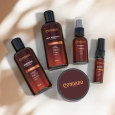 Kit Barba Cabelo Bigode Oceano Floresta Condado Amadeirado Refrescante Shampoo Balm Creme Colônia
