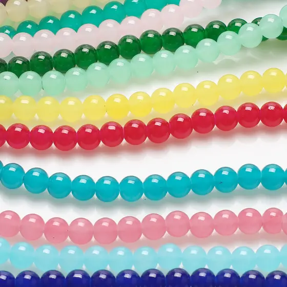 Contas de Cristal Bolinha de vidro Diy acessórios 8MM Aprox.100pçs