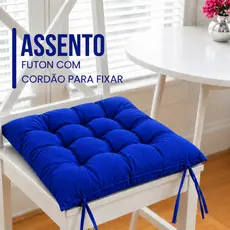 Kit com 06 Assento para cadeira 40x40 tecido de oxford liso para área de lazer