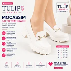 Mocassim Feminino Sapato Fechado Social OffWhite Sapato Casual Moderno Elegante