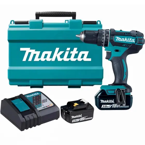 Parafusadeira/furadeira Impacto + 2 Baterias 3ah Dhp482rfe Makita