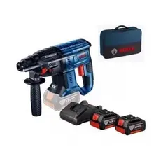 Kit Martelete Perfurado Gbh 180-li BOSCH + 2 Baterias 4ah Bosch + Carregador Bivolt