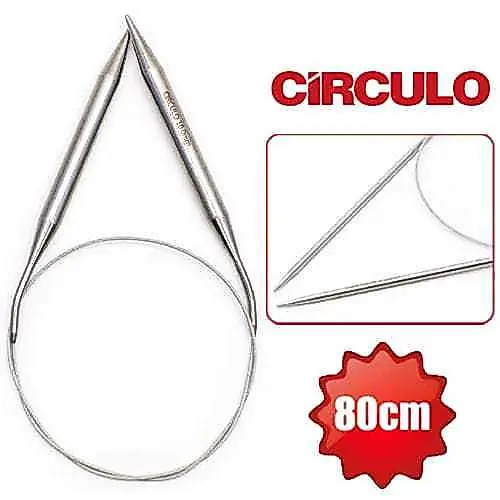 Agulha Circular De Aço Para Tricô 80cm - CIRCULO