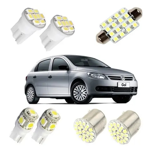 Kit Lampadas Led Gol G2 G3 G4 G5 G6 G7 Pingo Teto Placa Ré