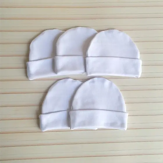 Kit com 30/40/50 toucas para personalizar, branca, 100%algodão