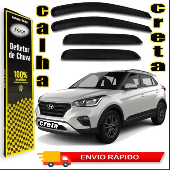 Calha De Chuva/defletor 4pts Creta 2017/2023