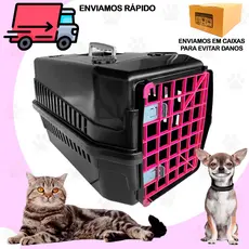 Caixa de Transporte N 5 Reforçada Com 2 Travas Bolsa Cachorro e Gato Pequeno