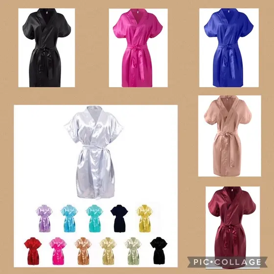 ROBE CETIM C/ ELASTANO SEM BORDADO -