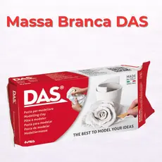 Massa DAS Para Modelar Biscuit Cerâmica Branca Artesanato 250g 500g 1kg