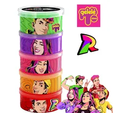 Kit Slime Torre 5 Potinhos Gelelé Dos Rosa Youtubers 330g Original