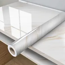 Papel de Parede Mármore Luxo com Dourado | Autocolante | Impermeável |Sala | Escritório