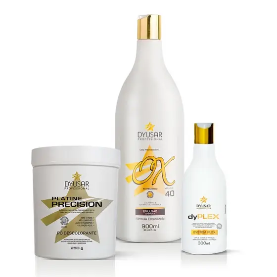Kit Pó descolorante 250g + Ox 40 volumes + Dyplex da Dyusar