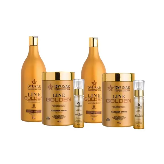 Combo Com 2 Kits Hidratante Banho de Ouro Line Golden DYUSAR