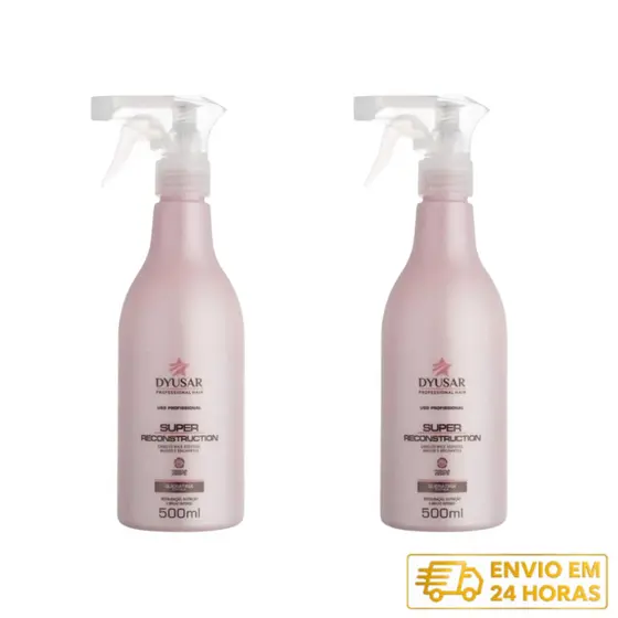Kit 2 Queratina Líquida Cistina DYUSAR 500ml Reconstrutor Capilar para Cabelos Danificados