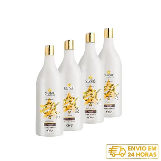 Kit Oxidante Profissional 2 Ox 30 e 2 Ox 40 Água Oxigenada