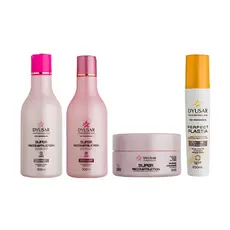 Shampoo, Condicionador, Máscara Reconstrução + Protetor