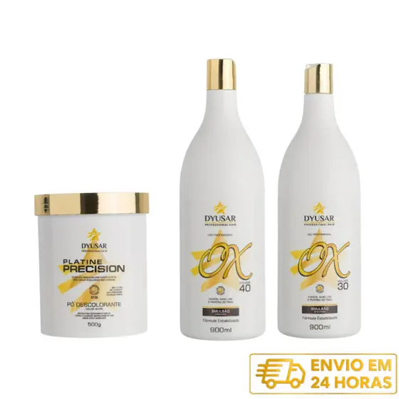 Pó Descolorante Precision Platine White + Ox 30 e 40 Vol