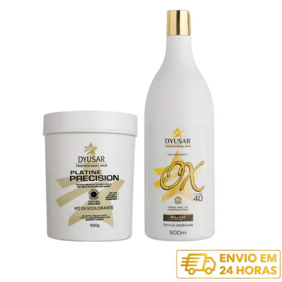 Kit Descoloração Platine P. Blue + OX 40 Volumes Dyusar Professional