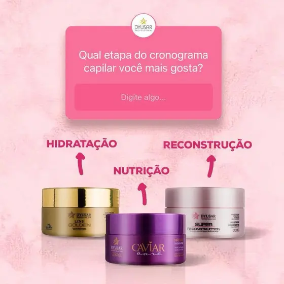 Cronograma Capilar Máscara de Hidratação Ouro Nutrição Caviar e Reconstrução Super 300g