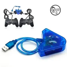 Adaptador Usb Duplo Para Controles Ps2 E Ps1 Ligue No Pc Cabo, adaptador ps2 para usb