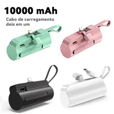 Mini Power Bank Carregador 10000mAh para iPhone eTouch-C 2 em 1