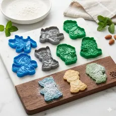 Kit 7pçs Cortadores de Biscoito Patrulha Canina  – Moldes Profissionais para Cookies Decorados + Fácil de Usar