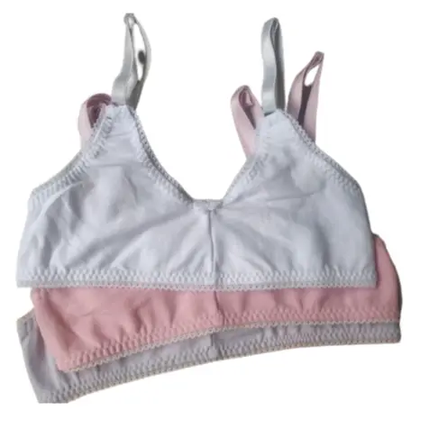 Kit 5 unidades Top Menina Moça Sutiã Soutien Sem Bojo Com Colchete Top Sutiã Sutia Soutien Sutian Sutia