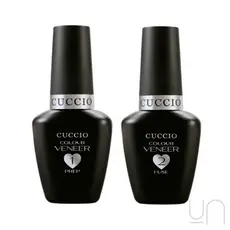 Kit Passo 1 + Passo 2 Fuse Veneer 13ml Cuccio Preparadores Unhas de Gel Desidratador e Adesivador