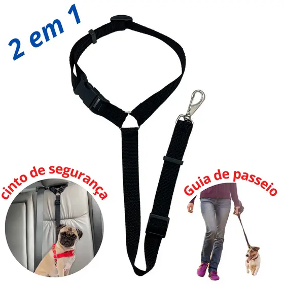 Cinto Segurança Pet Para Encosto De Cabeça Ajuste De Tamanho